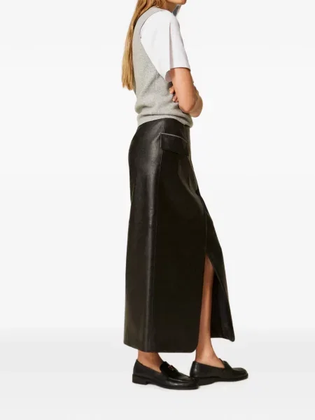 Lung fustă Twinset plic negru