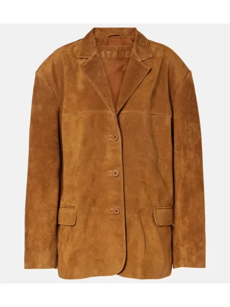 Geacă Staud din piele de căprioară maro
