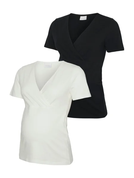 MAMALICIOUS Tricou negru alb