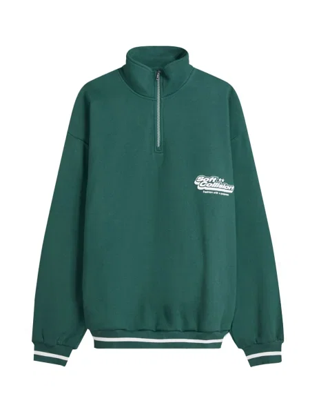 Bershka Majica zelena bela