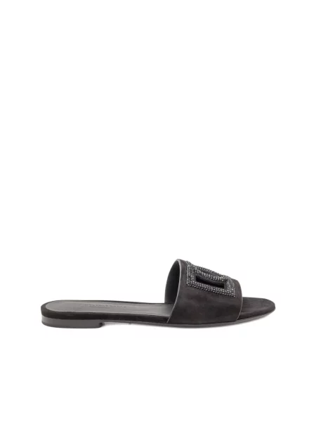 Klapki Dolce And Gabbana zamszowe czarne