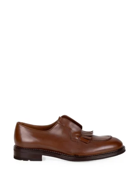 Pantofi loafer Fratelli Rossetti cu franjuri maro
