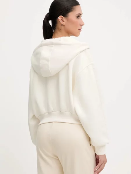 Кофта Guess AELIA з капюшоном однотонна бежевий