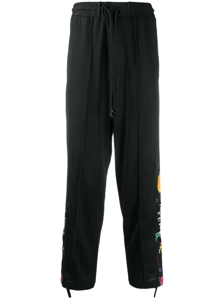 Pantaloni Versace Jeans Couture cu imagine alergare negru