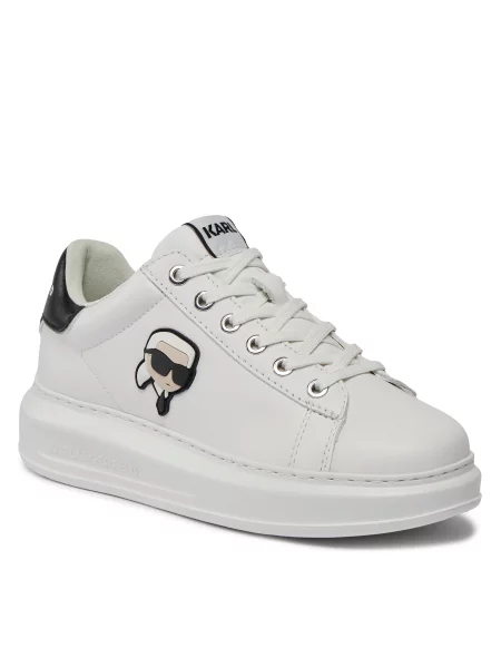 Superge KARL LAGERFELD White Lthr bela