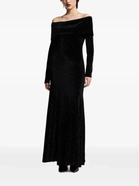 Rochie maxi Essentiel Antwerp evazată negru