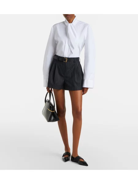 Pantaloni scurți Givenchy de lână gri