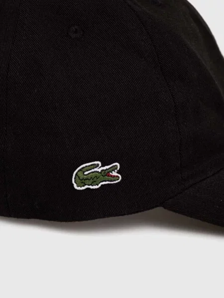 Lacoste Czapka Unisex Z Organicznej Bawełny Twill czarna