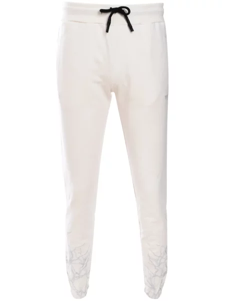 Pantaloni Phobia cu broderie alb