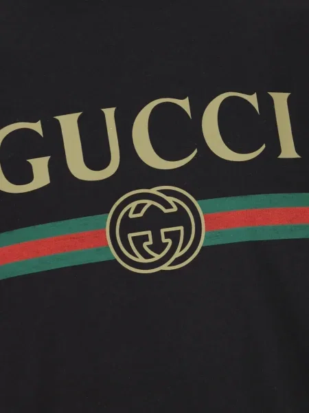 Tricou Gucci de mătase negru