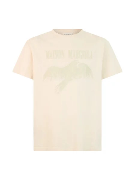 Koszulka Maison Margiela z logo beżowa