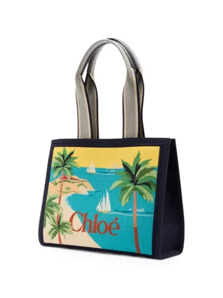 Geantă shopper Chloé albastru