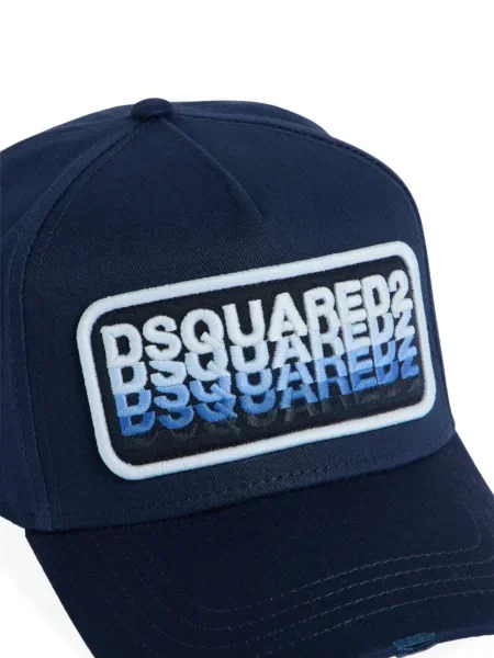 Шапка с козирки Dsquared2 синьо