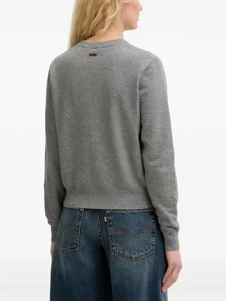 Pulover Levi's® skinny fit cu imagine cu decolteu rotund galben