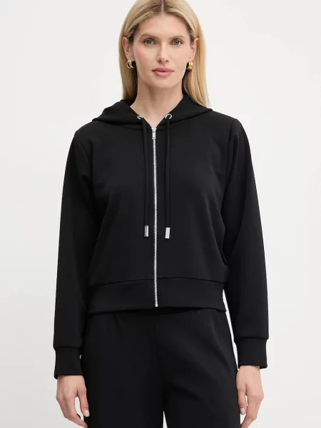 MICHAEL Michael Kors bluză cu glugă uni negru