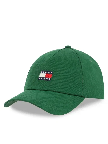 Шапка с козирка Tommy Jeans 0 кафяво с апликация зелено