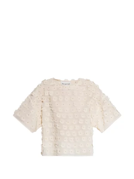 Bluză Munthe cu model floral cu aplicații