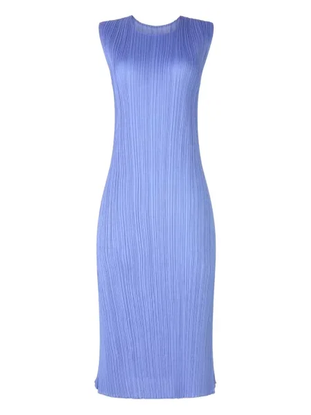 Rochie midi Pleats Please Issey Miyake plisată până la genunchi de costum albastru