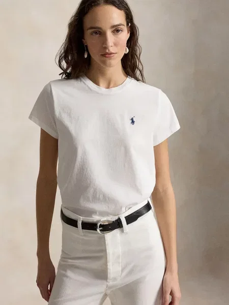 Polo Ralph Lauren tricou pentru femei din alb