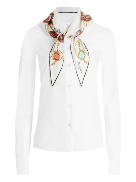 Top Dolce & Gabbana din poplin alb