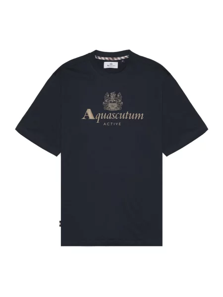Koszulka Aquascutum z logo niebieska