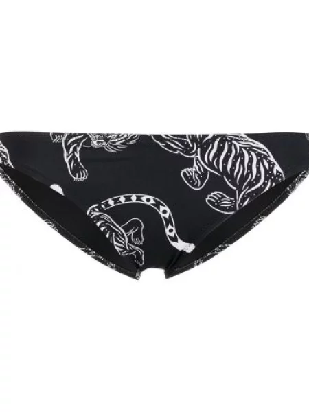 Bikini Solid & Striped w paski czarny