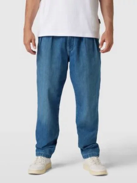Jeansy o kroju relaxed fit z kontrafałdami model ‘RUSCAN’ Tommy Hilfiger niebieskie