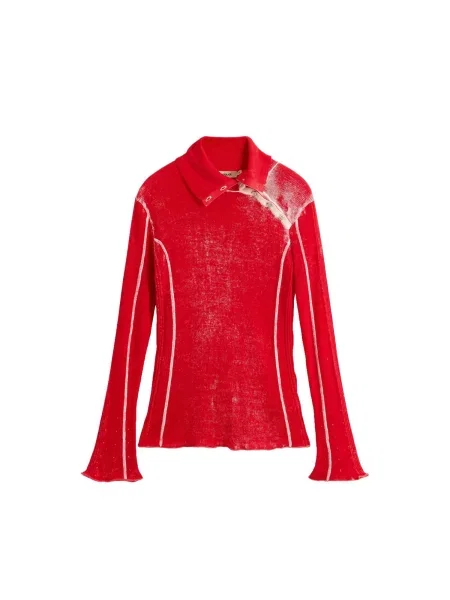 Desigual Pulover roșu alb