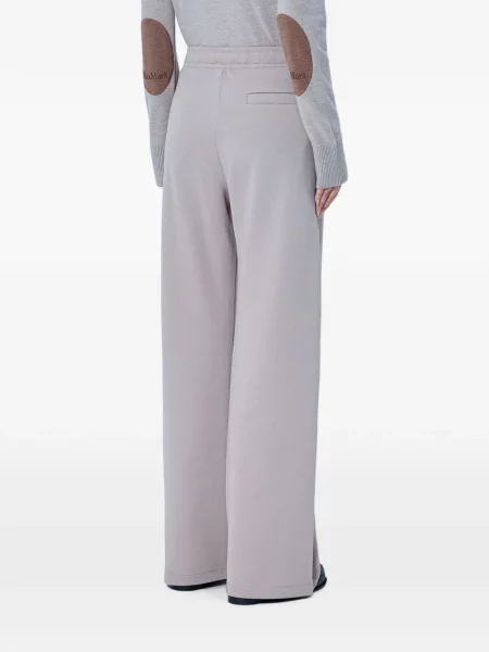 Pantaloni Max Mara alergare cu cordon gri