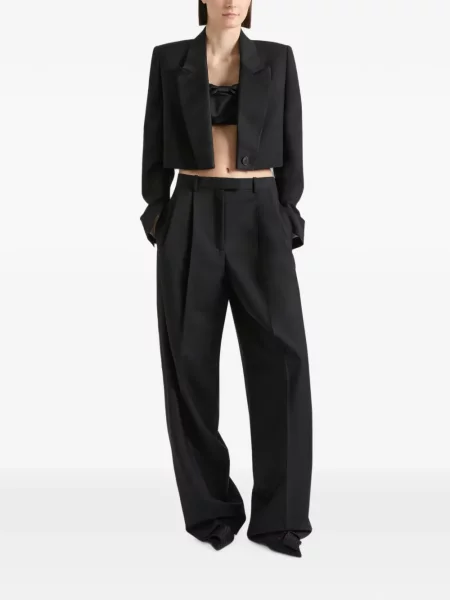 Decupat geacă Givenchy de lână negru