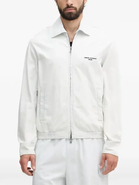 Geacă Armani Exchange cu broderie alb