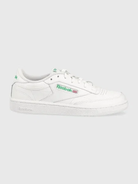 Usnjene superge Reebok Classic CLUB C bela