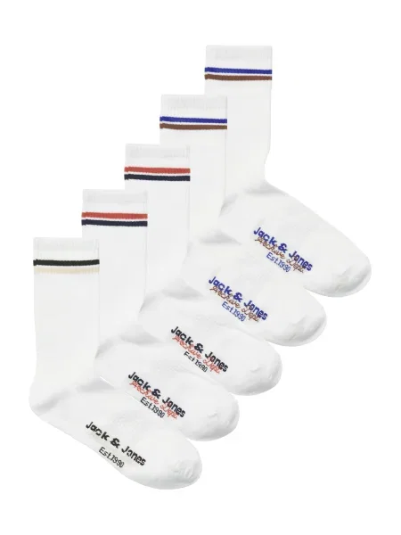 JACK & JONES Nogavice JACBOSTON temno modra / čokolada / črna bela