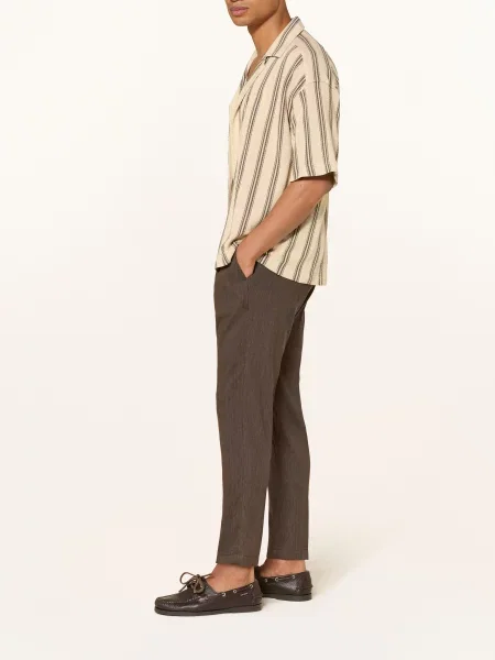 Drykorn Oblekové Kalhoty Chasy Extra Slim Fit Se Lnem braun