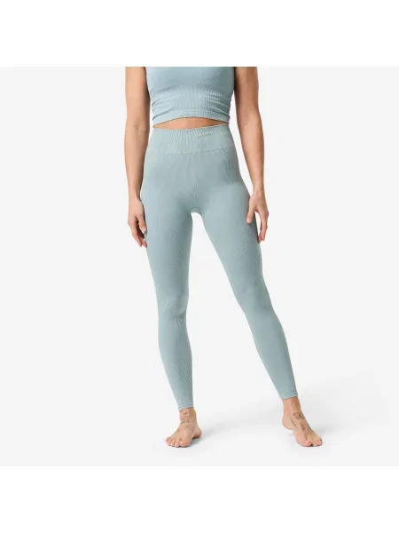 Legginsy do jogi i pilatesu niebieskie