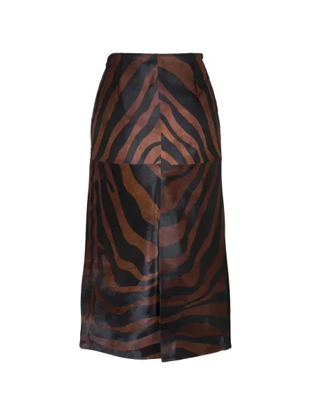 Fustă midi Simkhai cu imagine cu model zebră maro