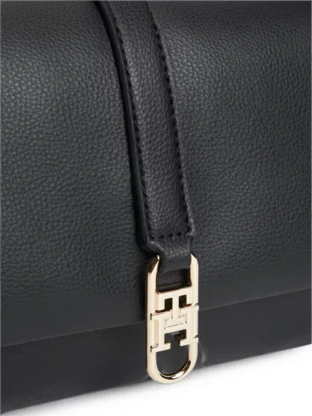 Geantă Tommy Hilfiger cu autograf negru