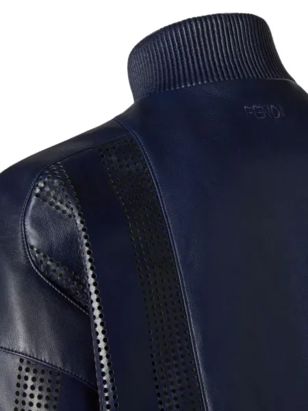 Geanta de piele Fendi albastru
