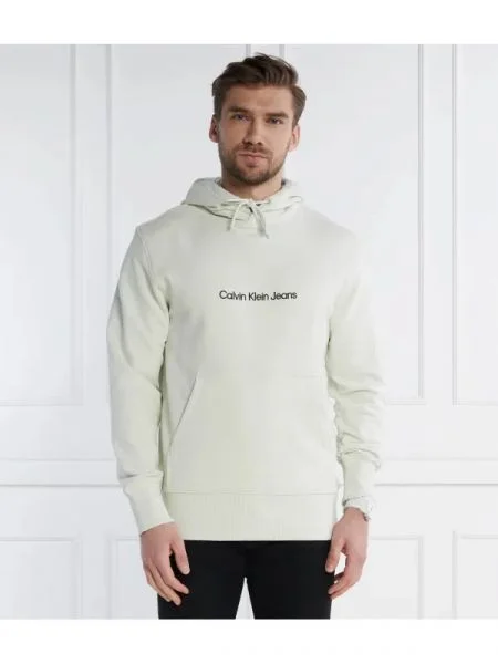 CALVIN KLEIN JEANS Hanorac SQUARE FREQUENCY LOGO verde