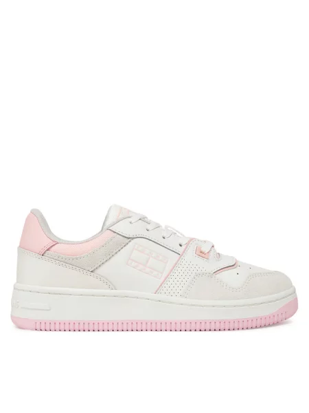 Tommy Jeans sneakersy RETRO BASKET WASHED SUEDE biały
