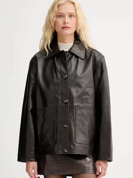 Rag & Bone geacă de piele de tranziție maro