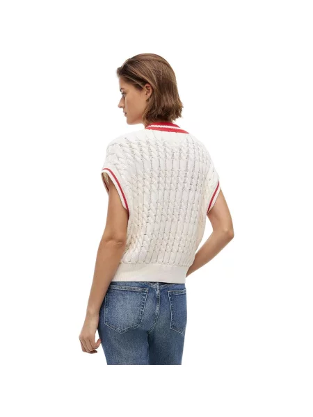Tommy Jeans Sveter červená biela