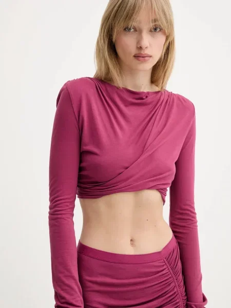 Tricou mânecă lungă Rick Owens Lilies roz