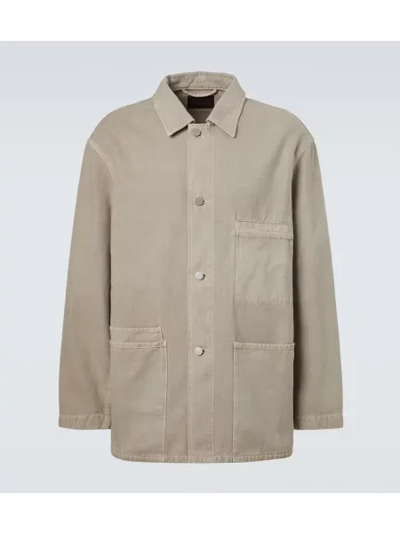 Geacă Lemaire din țesătură twill gri