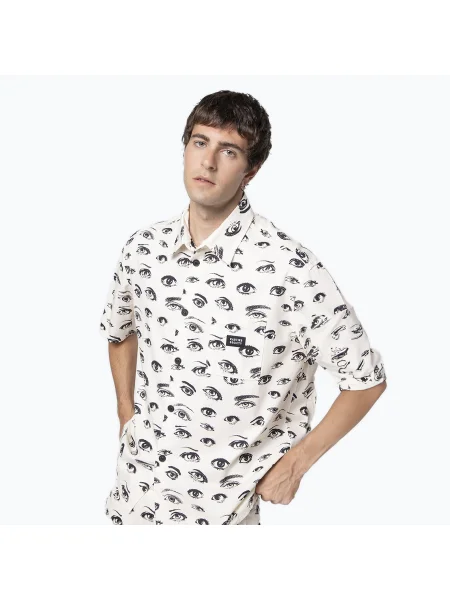 Tricou pentru bărbați Kaotiko Peek Canvas ivory