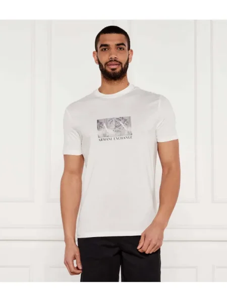 Armani Exchange Póló Regular Fit fehér