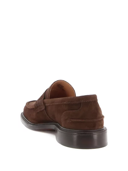 Pantofi loafer Tricker's din piele de căprioară maro