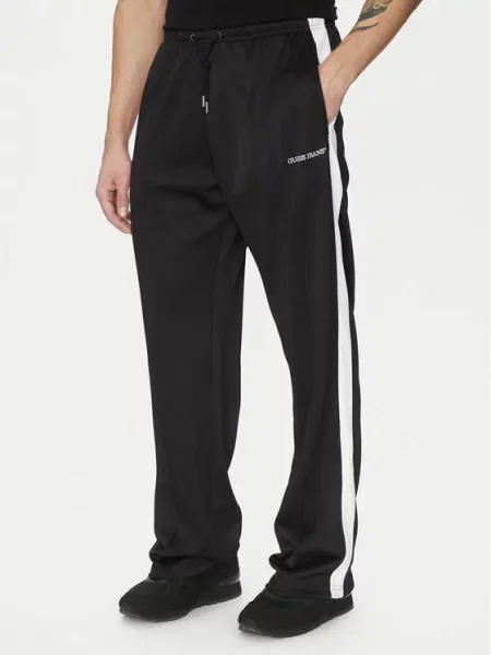 Hlače iz tkanine Guess Jeans črna