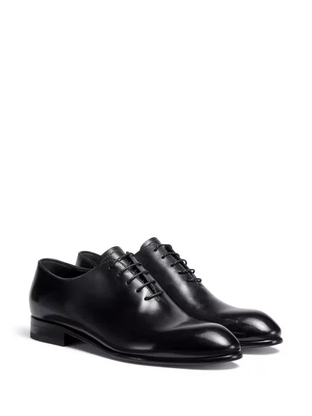 Кожени ниски обувки Zegna черно