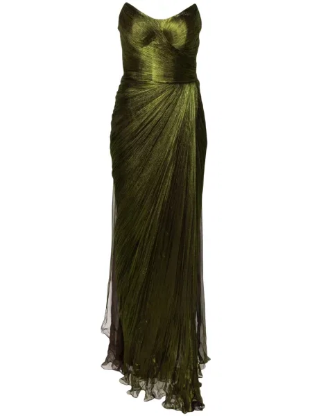 Rochie maxi Iris Serban de costum verde